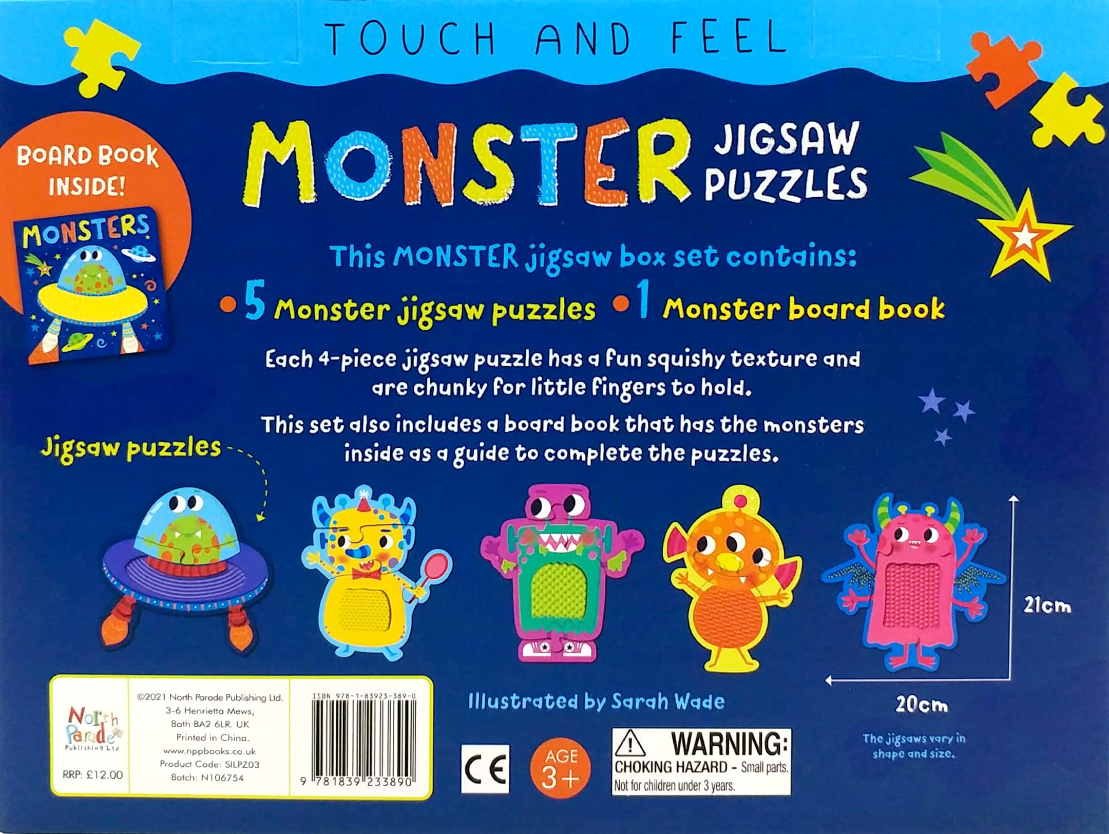 touch and feel - monster jigsaw puzzles