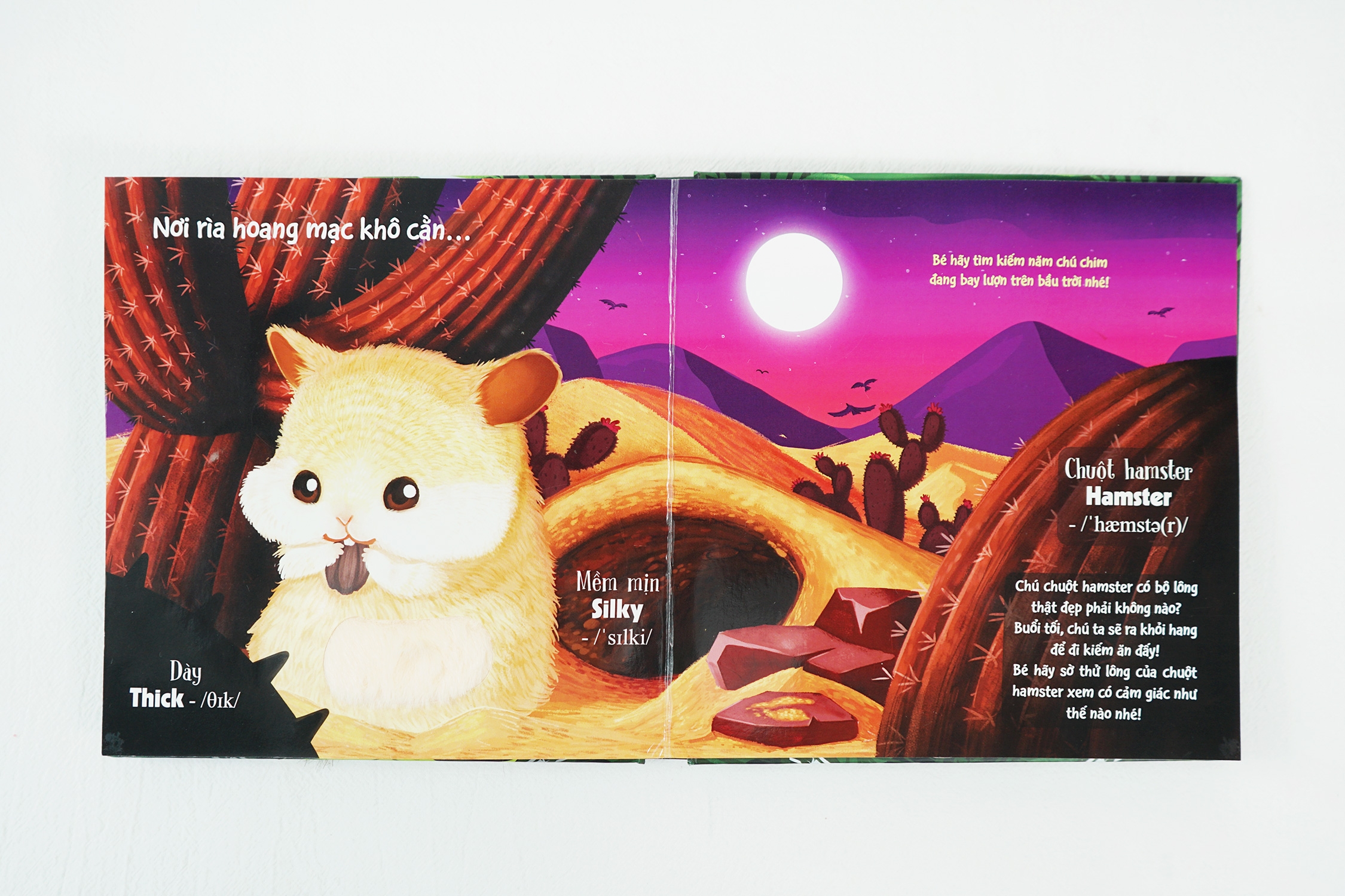 touch and feel - sách sờ chạm khám phá - thế giới động vật - một ngày giữa thiên nhiên