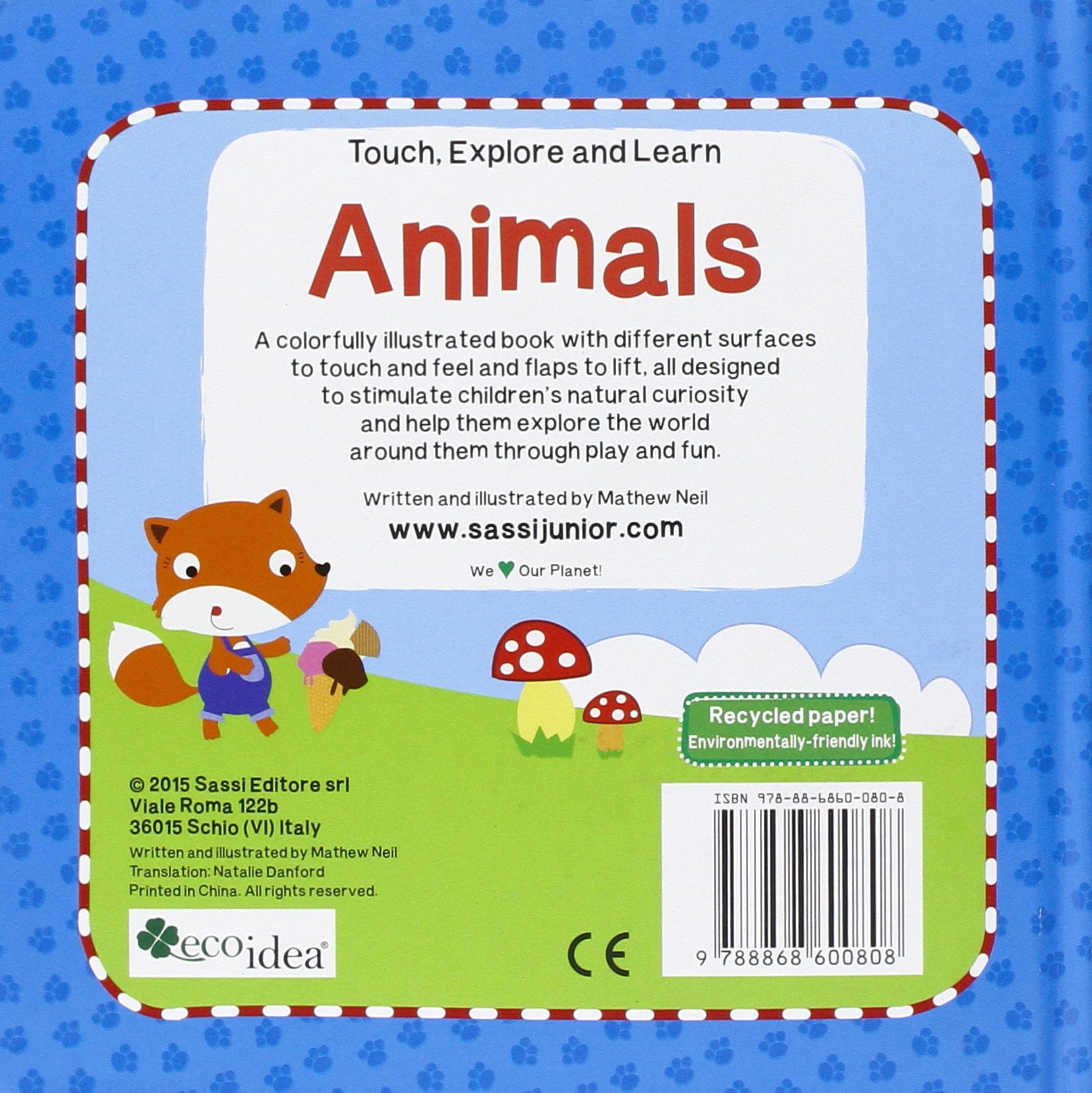 touch, explore and learn animals book