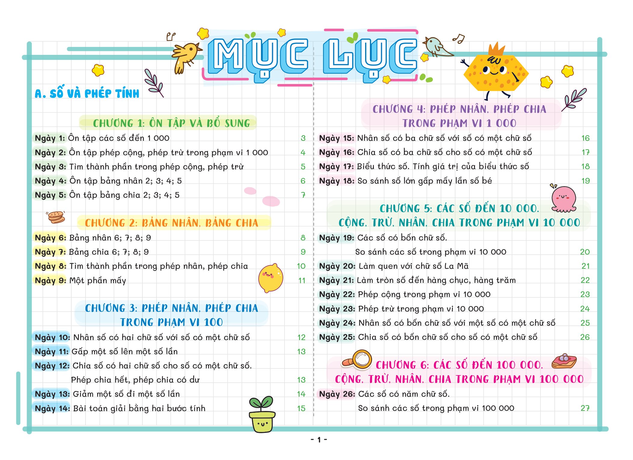 Tra Cứu Nhanh Kiến Thức Hàng Ngày - Sách Lịch Để Bàn Toán 3