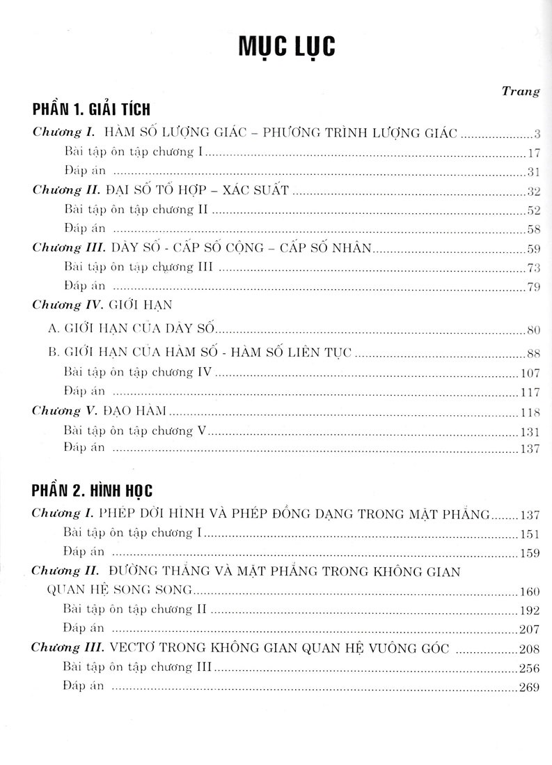 trắc nghiệm chuyên đề đại số - giải tích & hình học 11