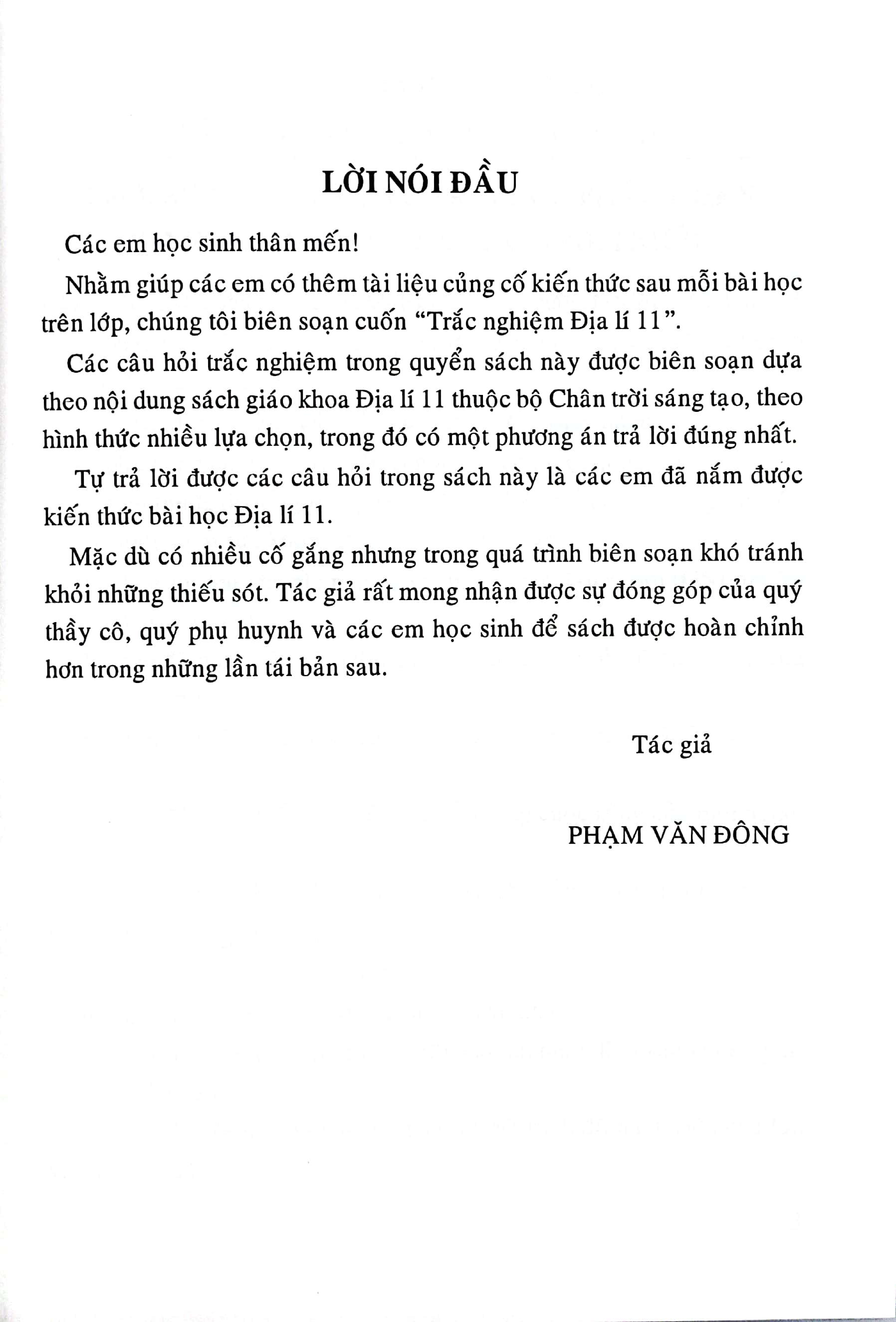 trắc nghiệm địa lí 11 (chân trời)