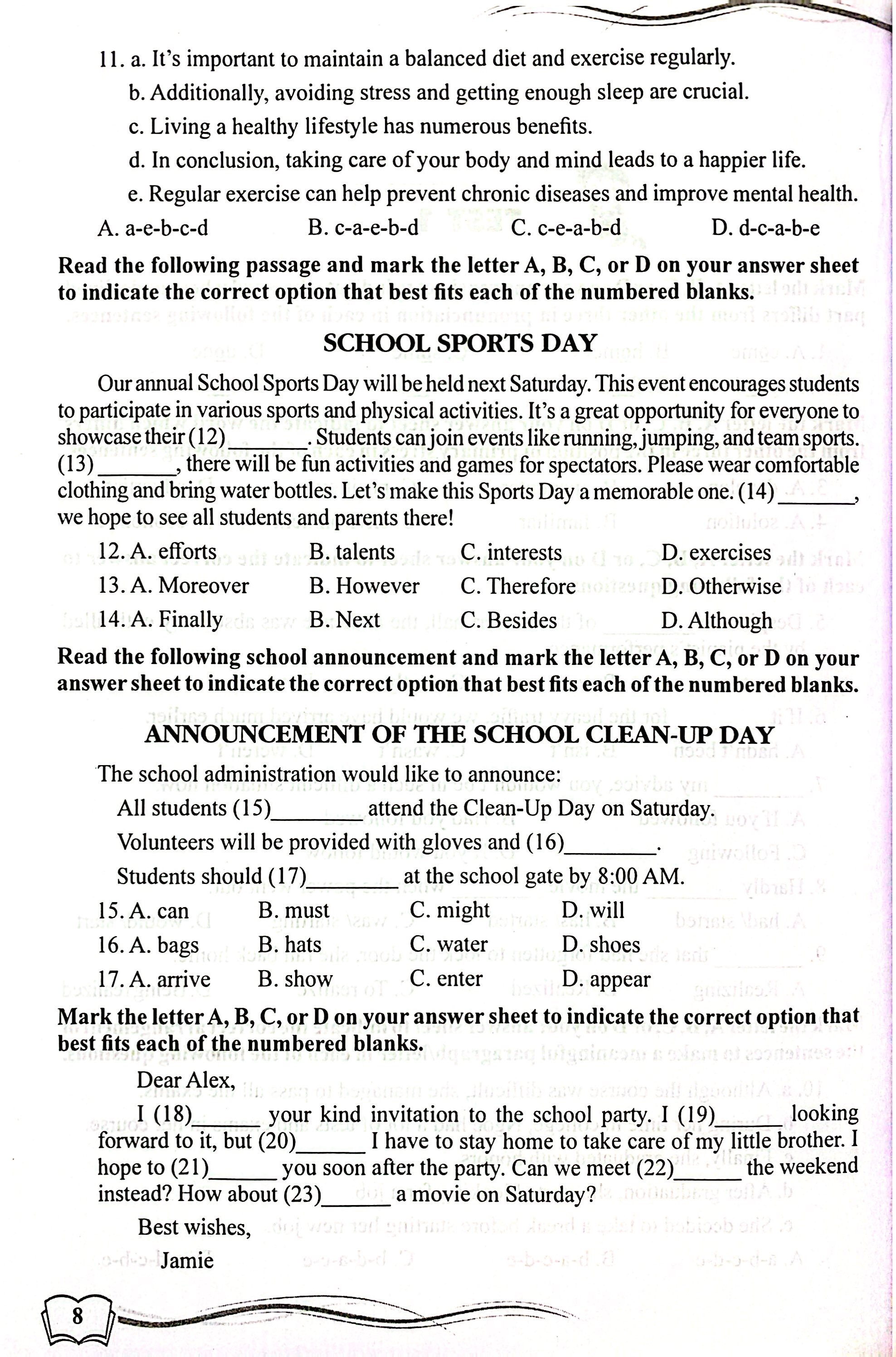 Trắc Nghiệm Luyện Thi Trung Học Phổ Thông Quốc Gia - Môn Tiếng Anh