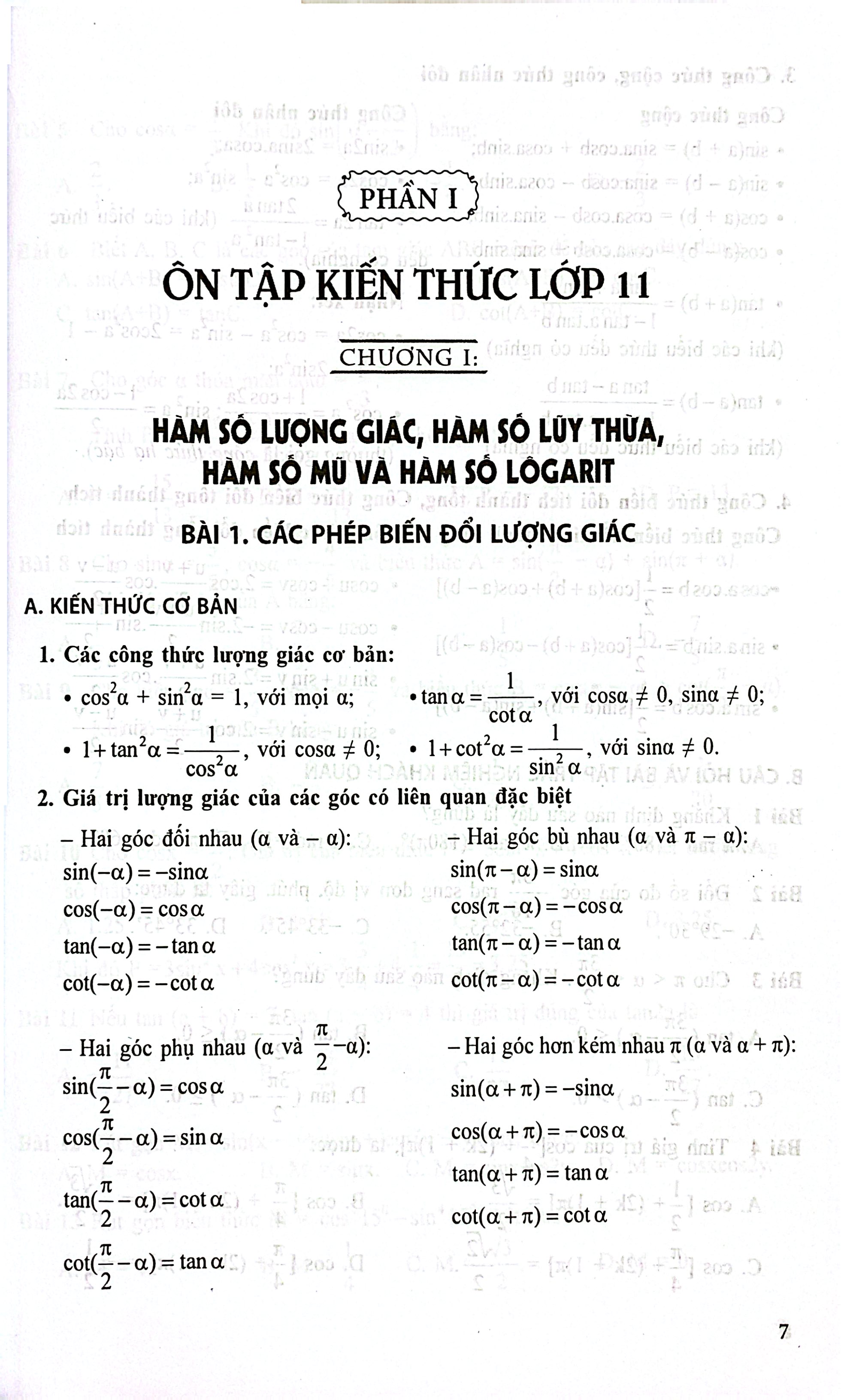 Trắc Nghiệm Luyện Thi Trung Học Phổ Thông Quốc Gia - Môn Toán