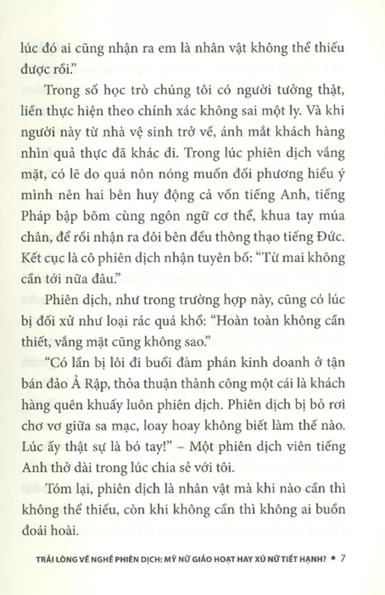 trải lòng về nghề phiên dịch