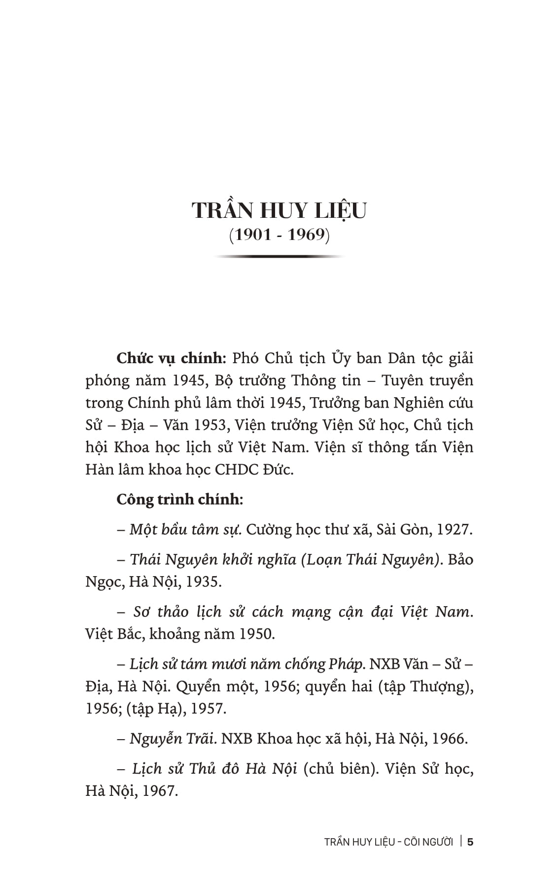 trần huy liệu - cõi người