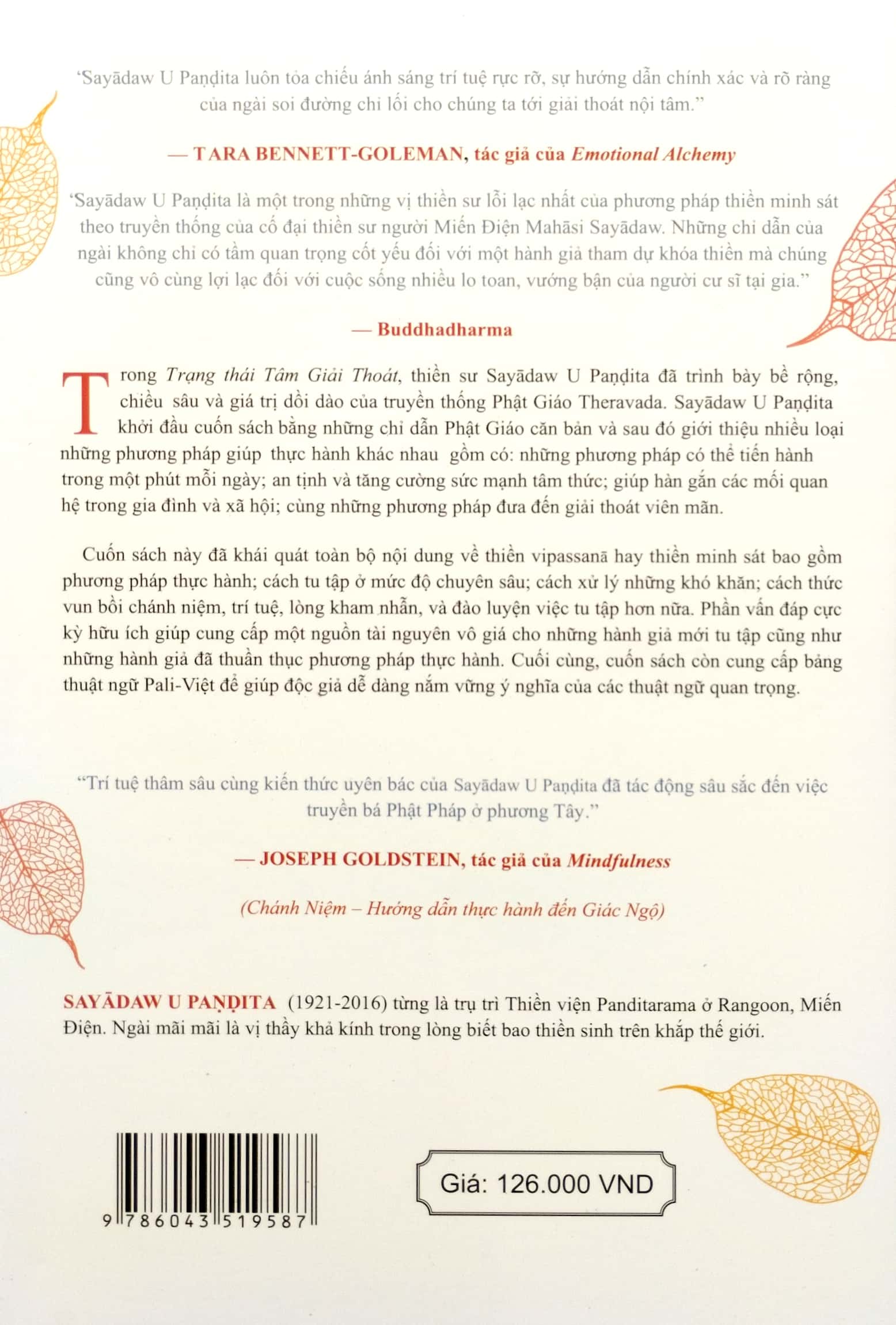 trạng thái tâm giải thoát