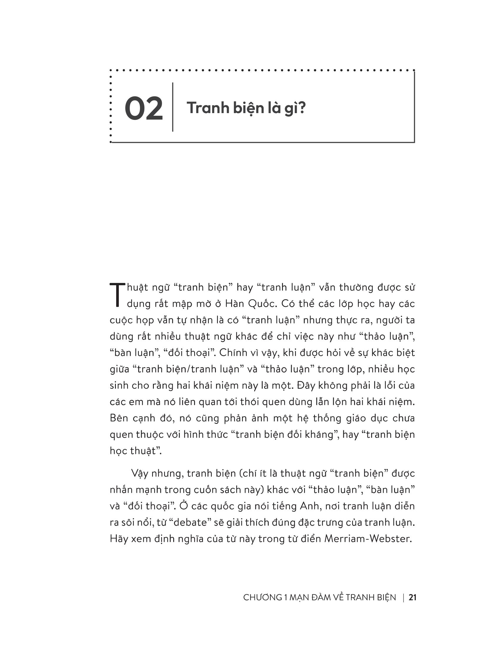 tranh biện sao cho đúng