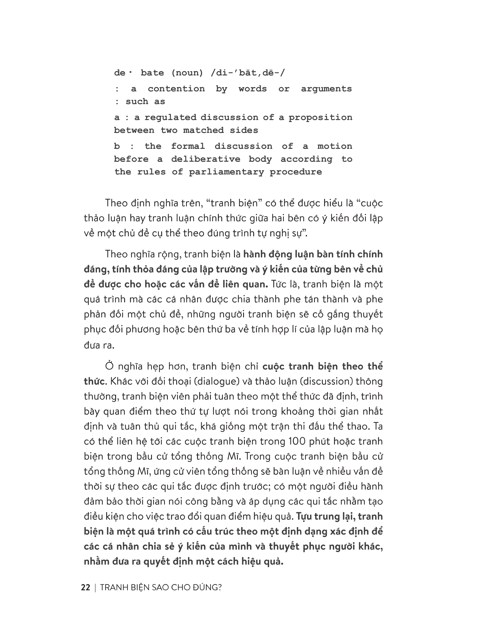 tranh biện sao cho đúng