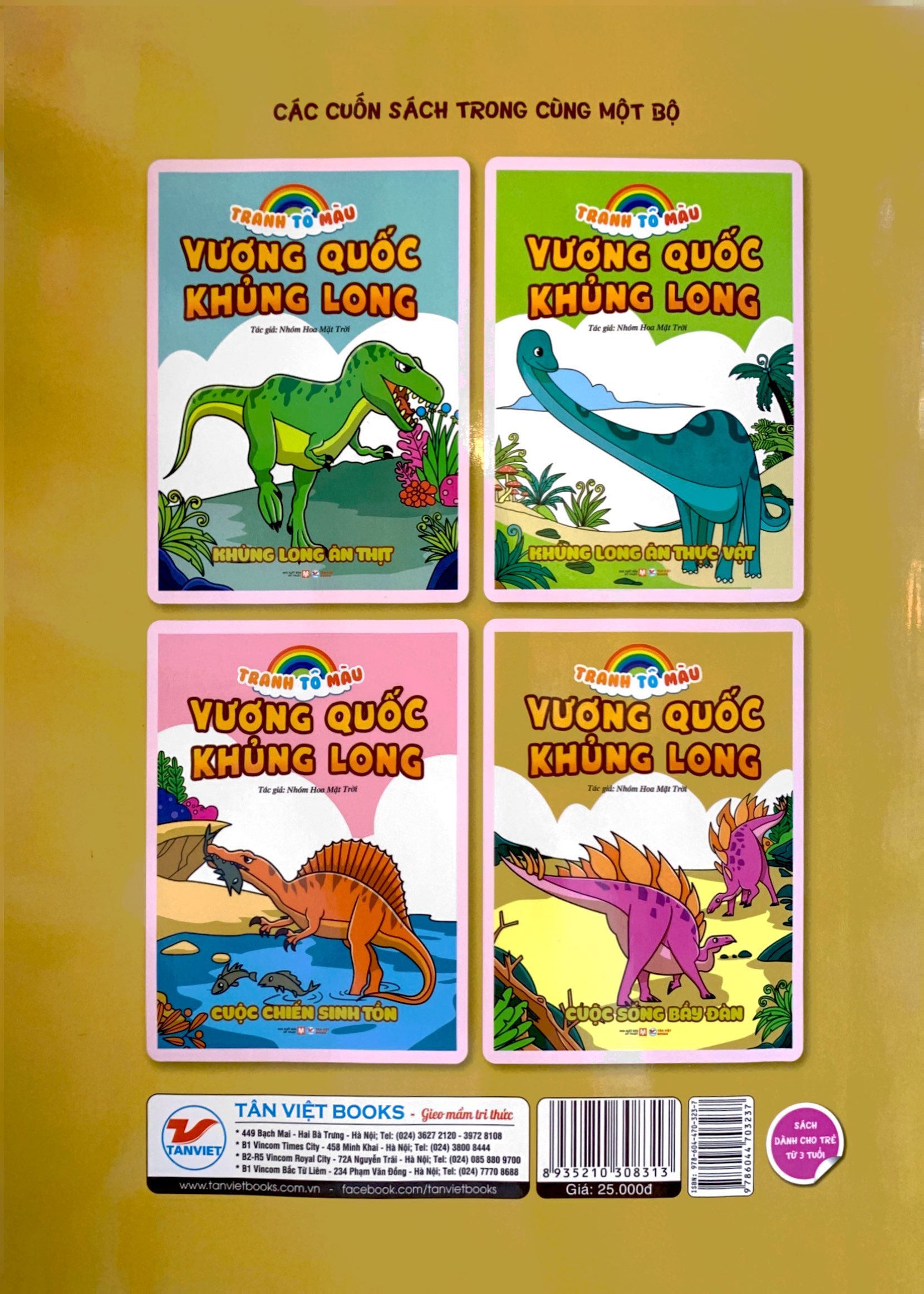 tranh tô màu vương quốc khủng long - cuộc sống bầy đàn (tái bản 2023)