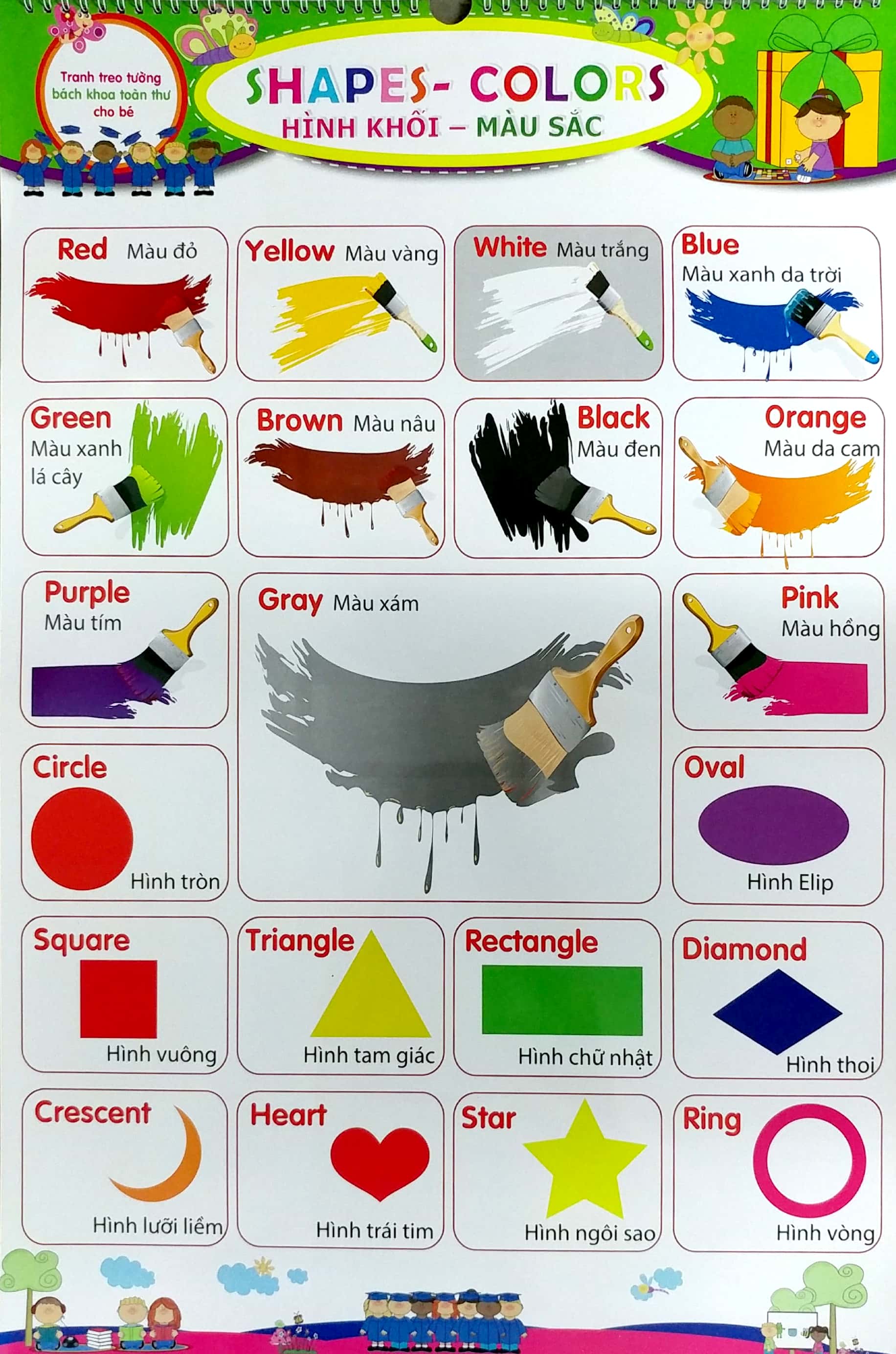 tranh treo tường bách khoa toàn thư cho bé