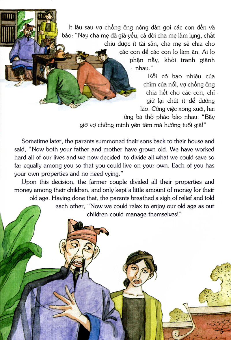 tranh truyện dân gian việt nam - cha mẹ nuôi con bằng trời bằng bể (tái bản 2024)