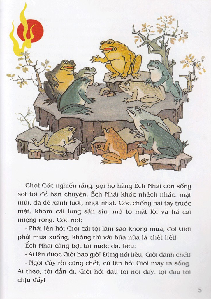 tranh truyện dân gian việt nam - con cóc là cậu ông giời (tái bản 2023)