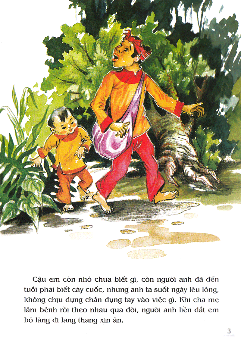 tranh truyện dân gian việt nam - hai anh em và cây thuốc thần (tái bản 2023)