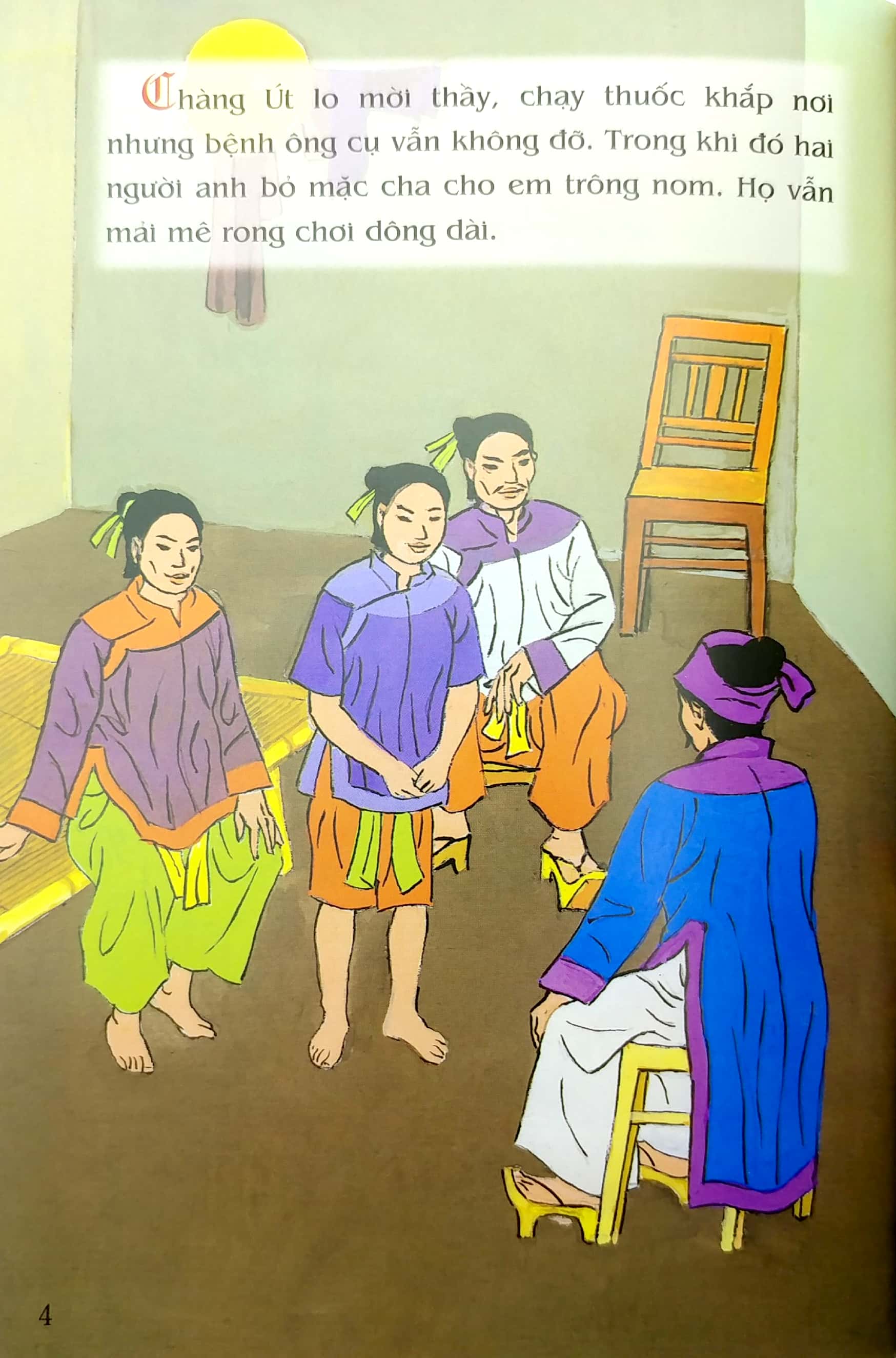 tranh truyện dân gian việt nam - người cha và ba con trai (tái bản 2023)