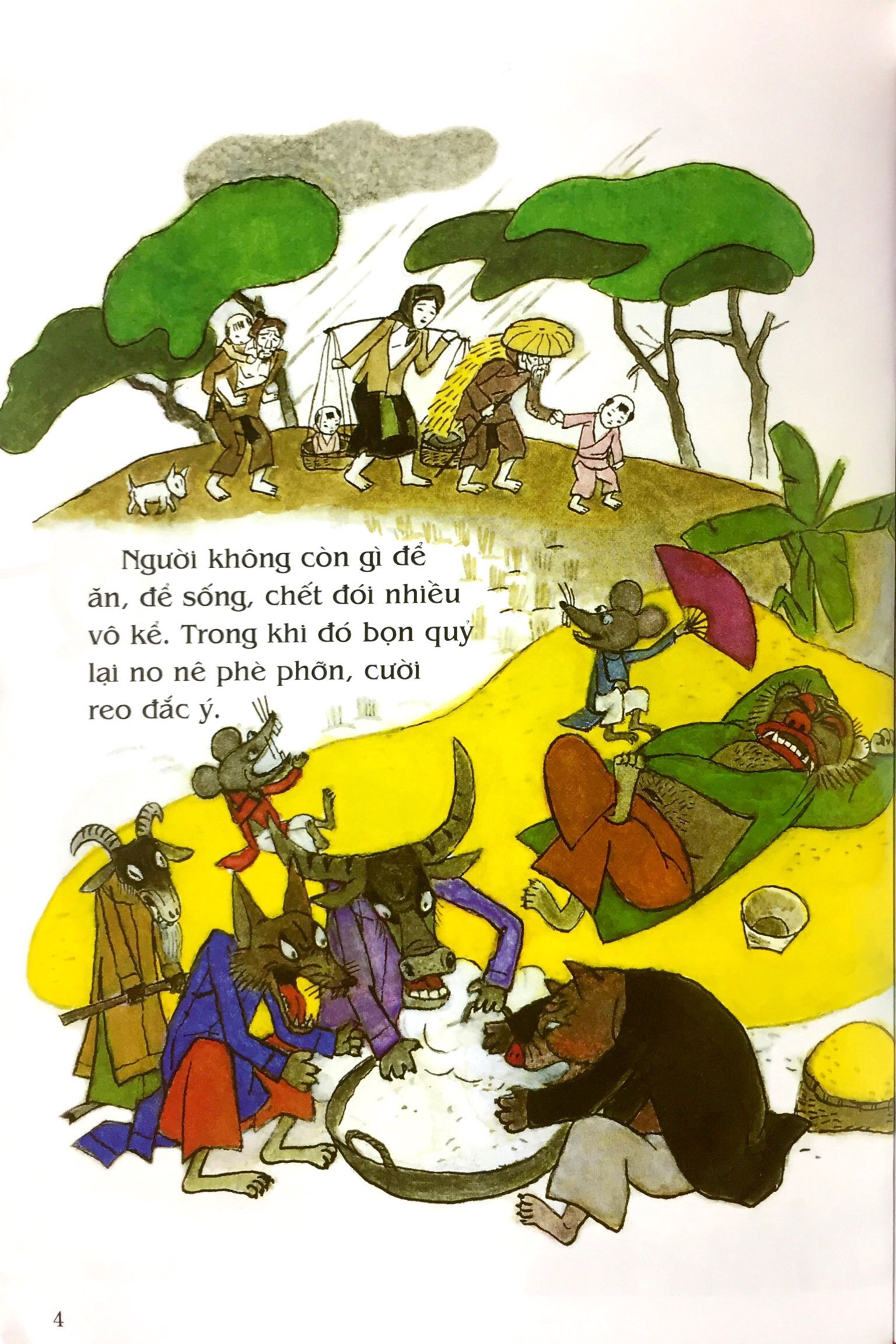 tranh truyện dân gian việt nam - sự tích cây nêu ngày tết (tái bản 2023)