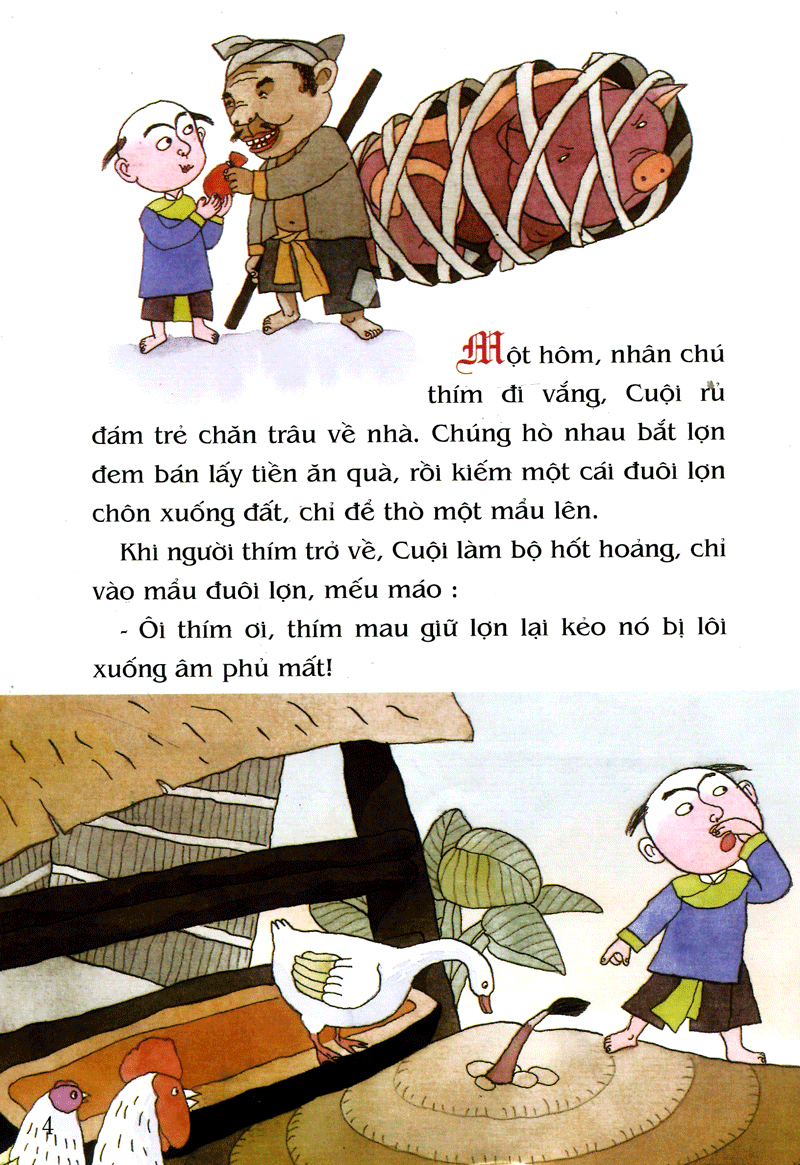 tranh truyện dân gian việt nam - sự tích chú cuội cung trăng (tái bản 2023)