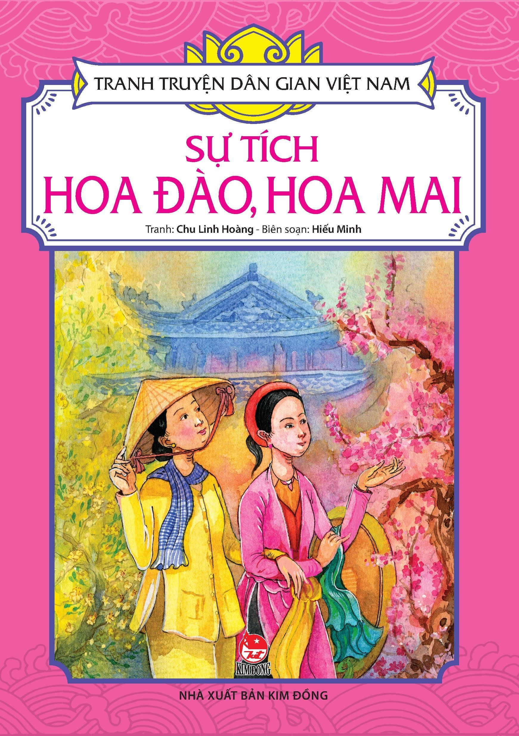 tranh truyện dân gian việt nam - sự tích hoa đào, hoa mai (tái bản 2024)