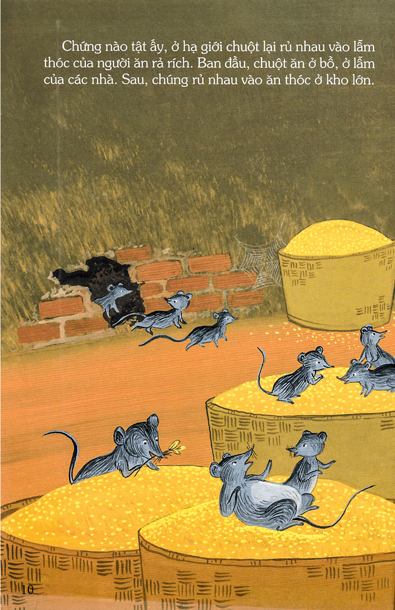 tranh truyện dân gian việt nam - sự tích mèo ghét chuột (tái bản 2023)