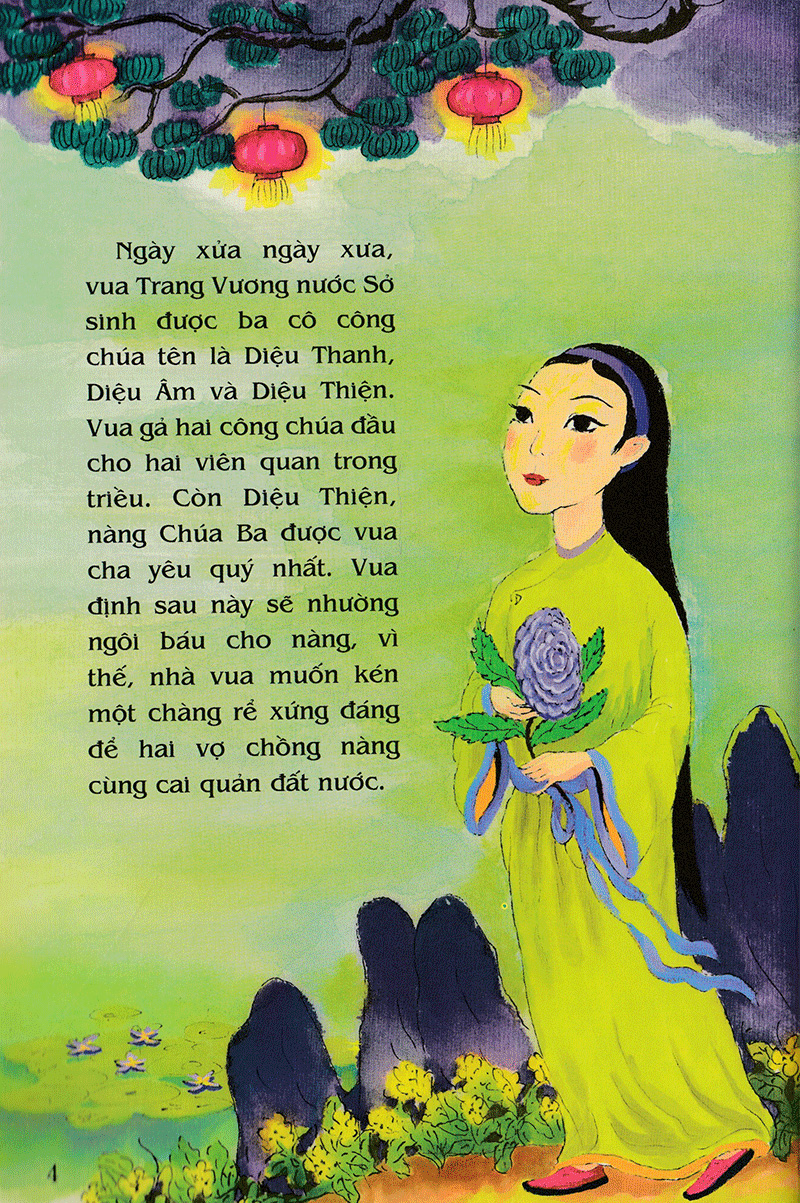 tranh truyện dân gian việt nam - sự tích phật bà quan âm (tái bản 2023)