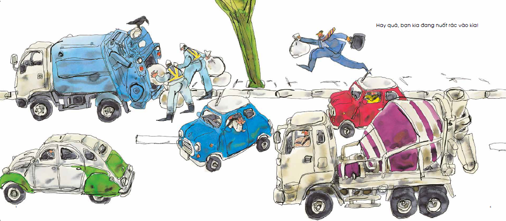 tranh truyện ehon nhật bản - aka-kun dạo phố (từ 3 - 6 tuổi) (tái bản)