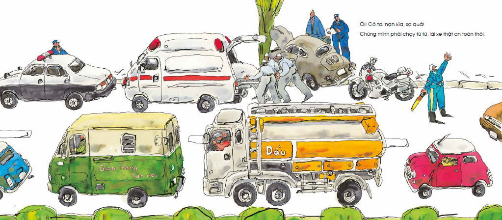 tranh truyện ehon nhật bản - aka-kun dạo phố (từ 3 - 6 tuổi) (tái bản)