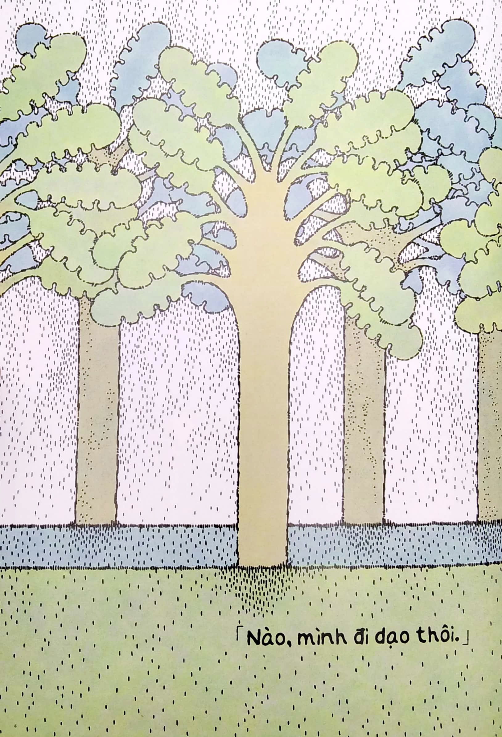 tranh truyện ehon nhật bản - bạn voi đi dạo (tái bản 2023)