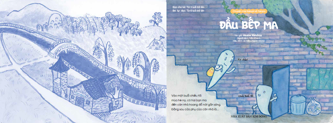 tranh truyện ehon nhật bản - bé học kỹ năng sống - chuyện của sakupi và taropo: đầu bếp ma