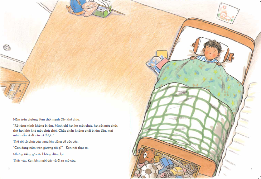 tranh truyện ehon nhật bản - cháu không bị ốm đâu (từ 2 - 6 tuổi)