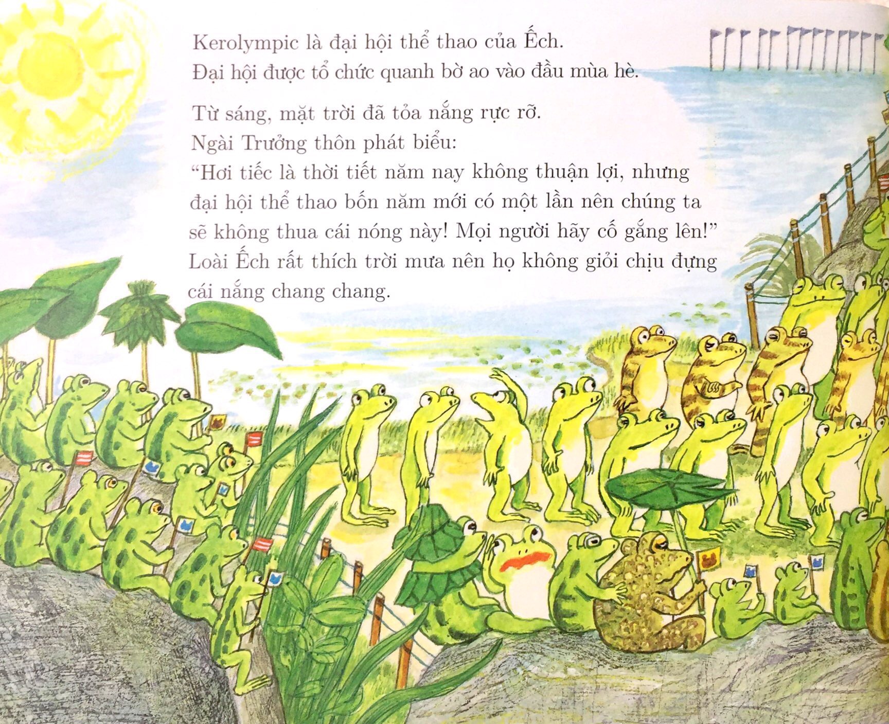 tranh truyện ehon nhật bản - kerolympic - đại hội thể thao ếch ộp (từ 3 - 6 tuổi)