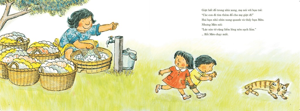 tranh truyện ehon nhật bản - mẹ giặt đồ (tái bản 2023)