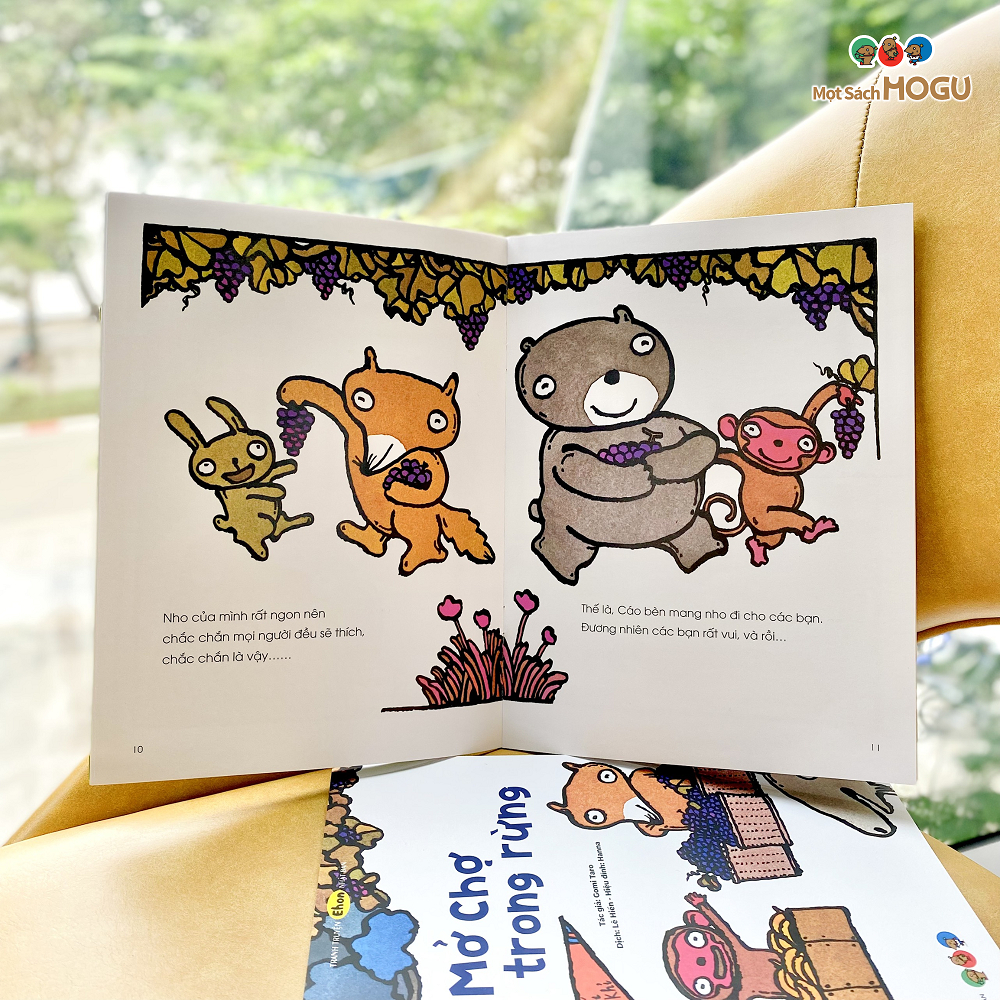 tranh truyện ehon nhật bản - mở chợ trong rừng