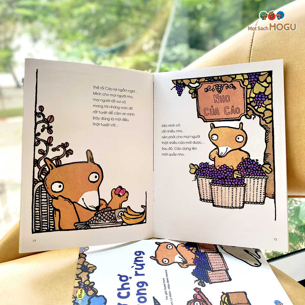 tranh truyện ehon nhật bản - mở chợ trong rừng