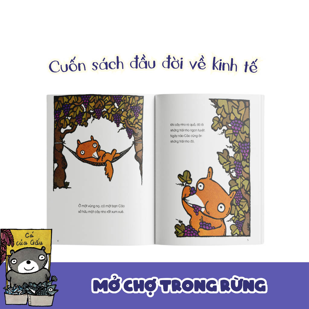 tranh truyện ehon nhật bản - mở chợ trong rừng