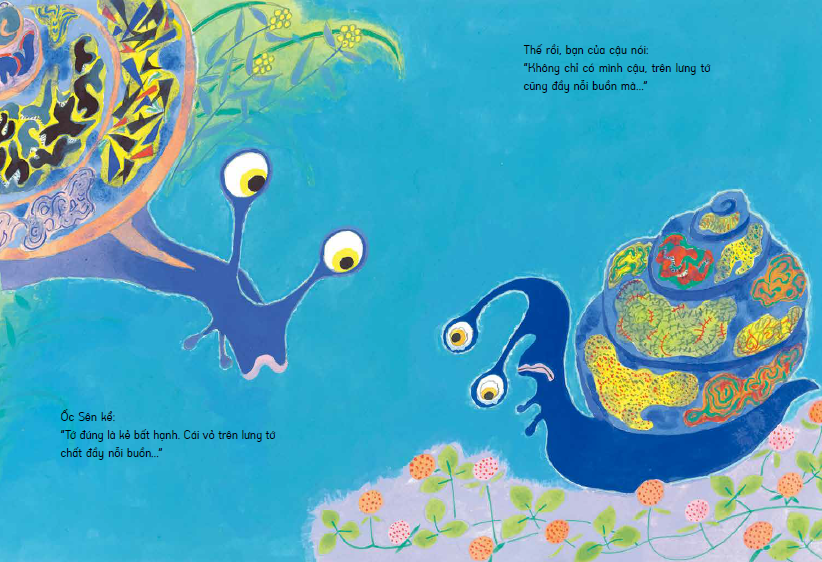 tranh truyện ehon nhật bản - nỗi buồn ốc sên (tái bản 2023)