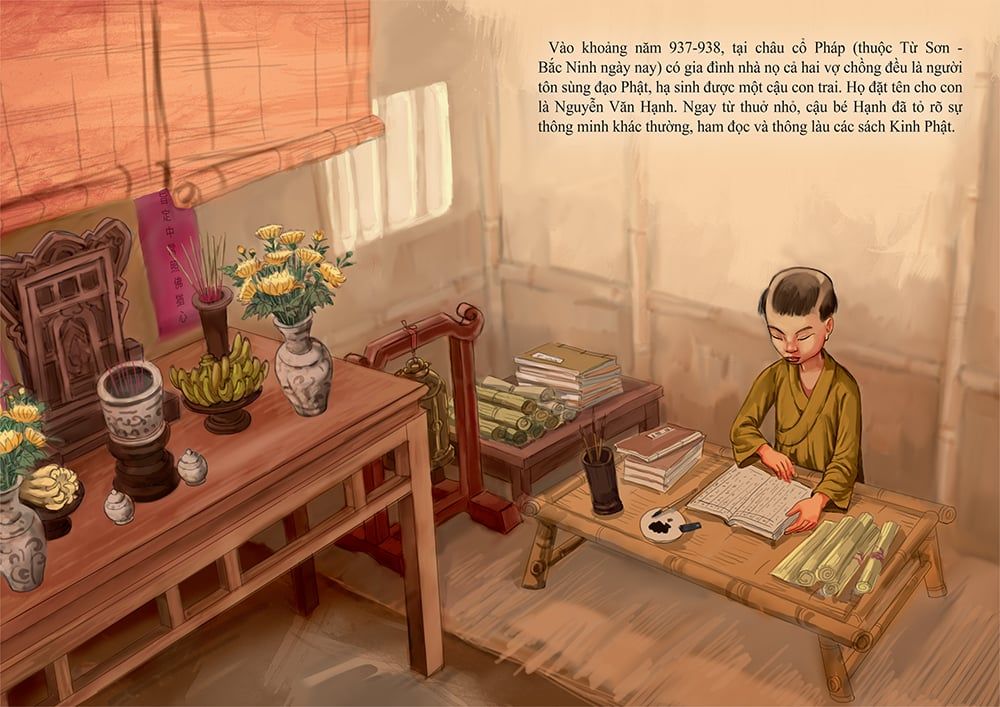 tranh truyện lịch sử việt nam - thiền sư vạn hạnh