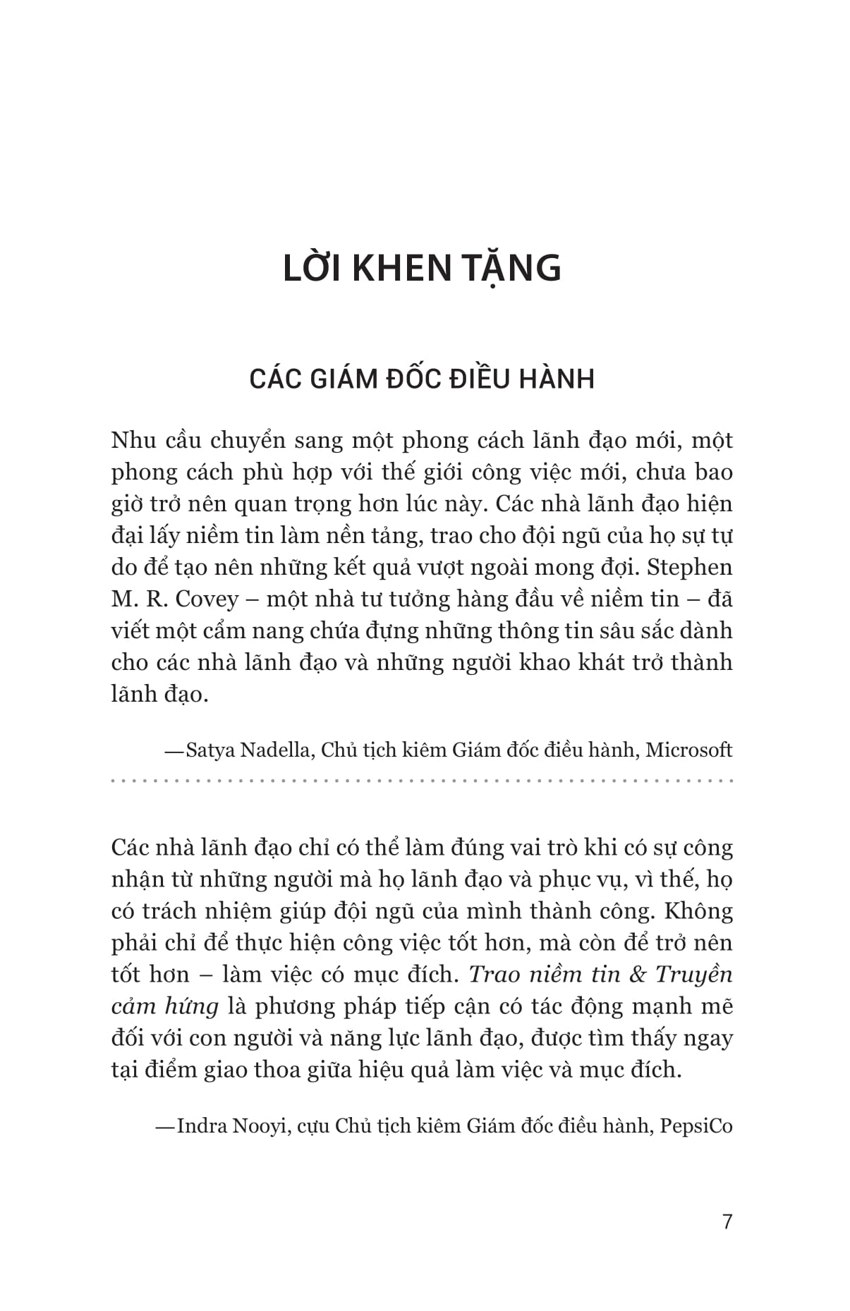 trao niềm tin và truyền cảm hứng - trust and inspire