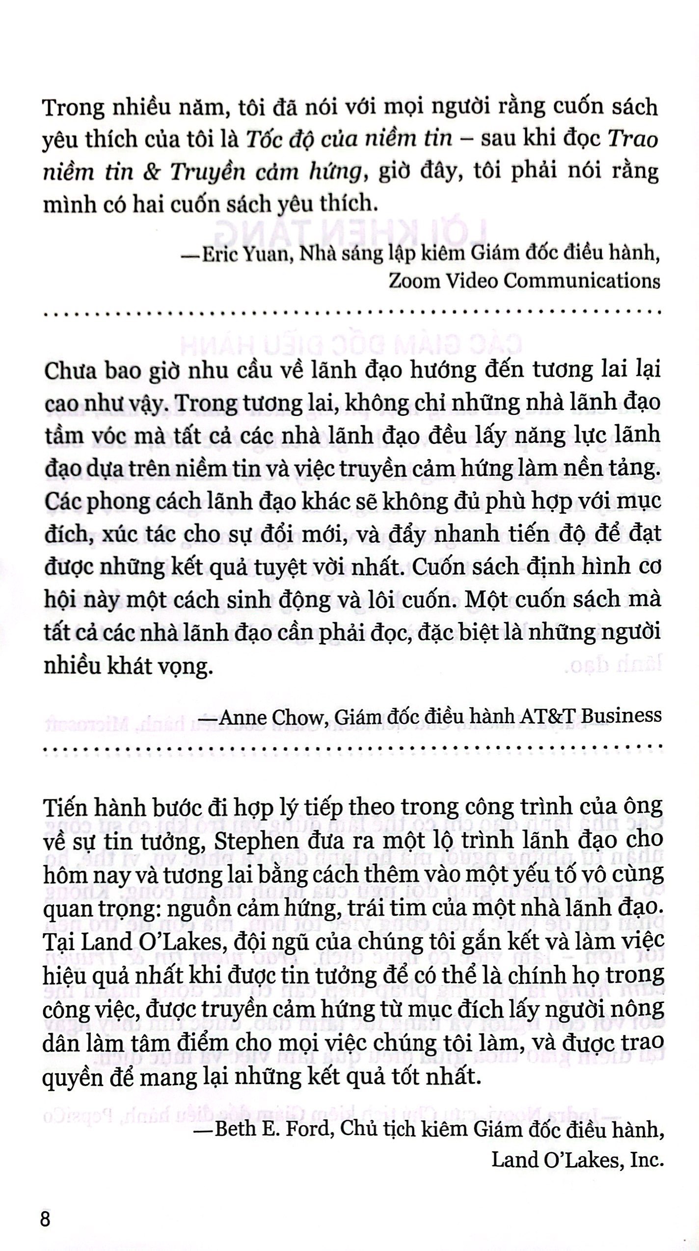 trao niềm tin và truyền cảm hứng - trust and inspire