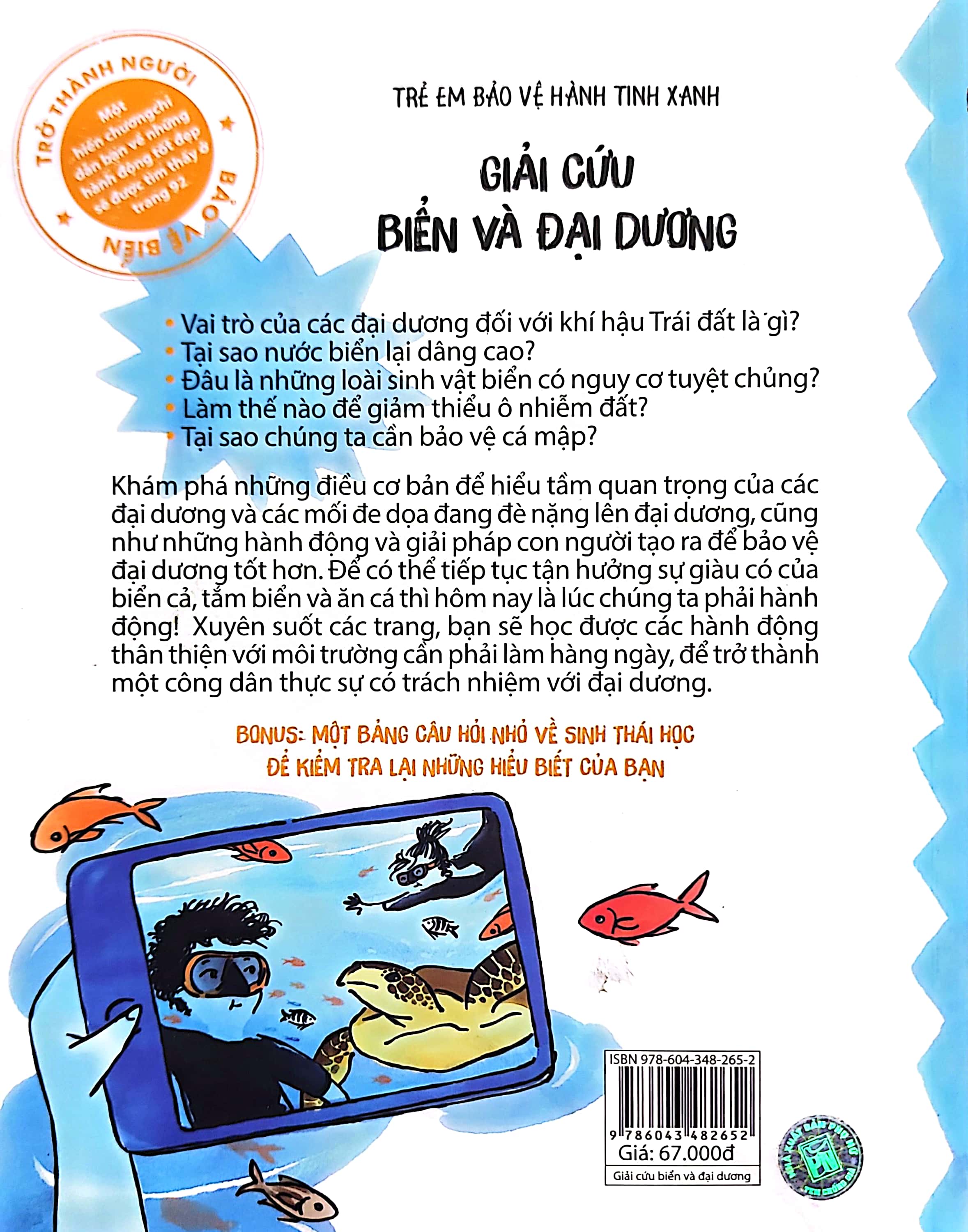 trẻ em bảo vệ hành tinh xanh: giải cứu biển và đại dương