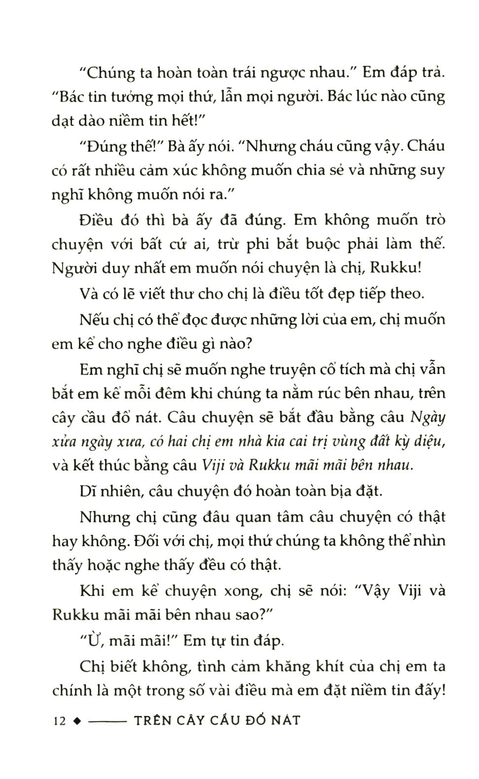 trên cây cầu đổ nát