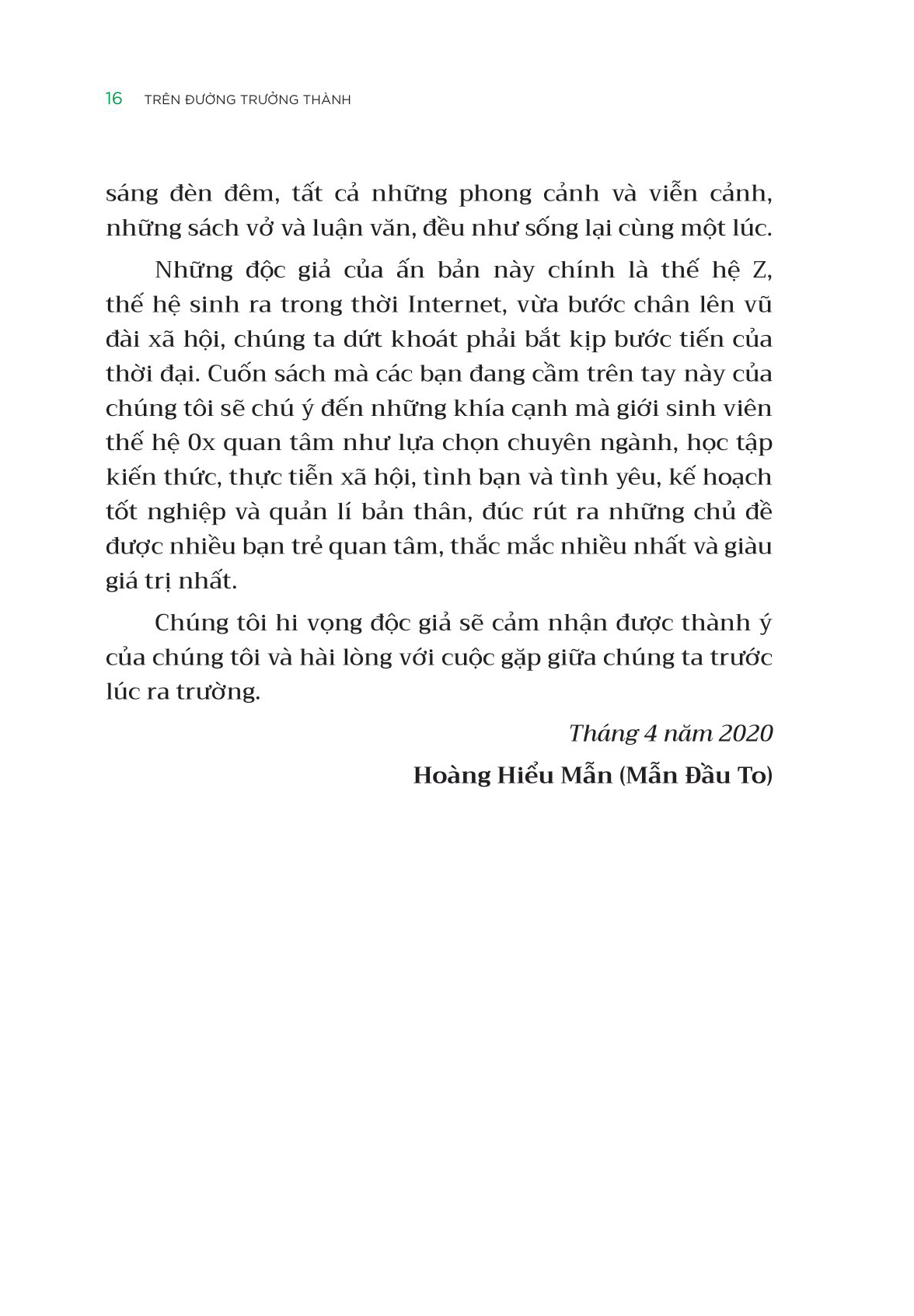 trên đường trưởng thành - đợi đến tốt nghiệp thì đã muộn - cẩm nang phát triển toàn diện của sinh viên đại học