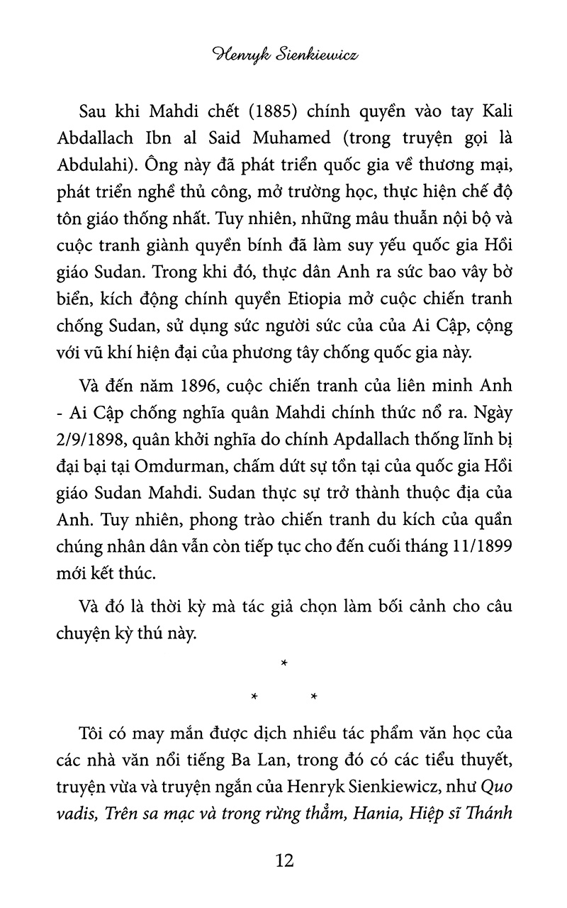 trên sa mạc và trong rừng thẳm