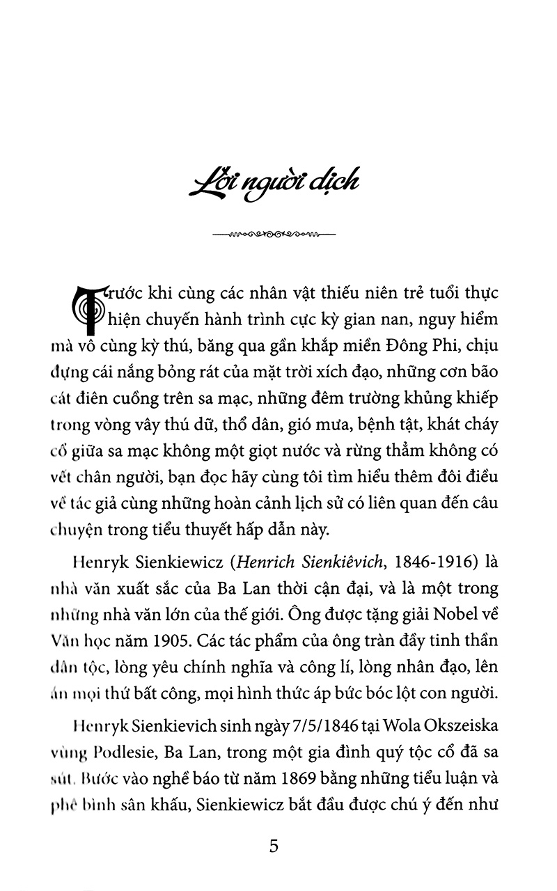 trên sa mạc và trong rừng thẳm