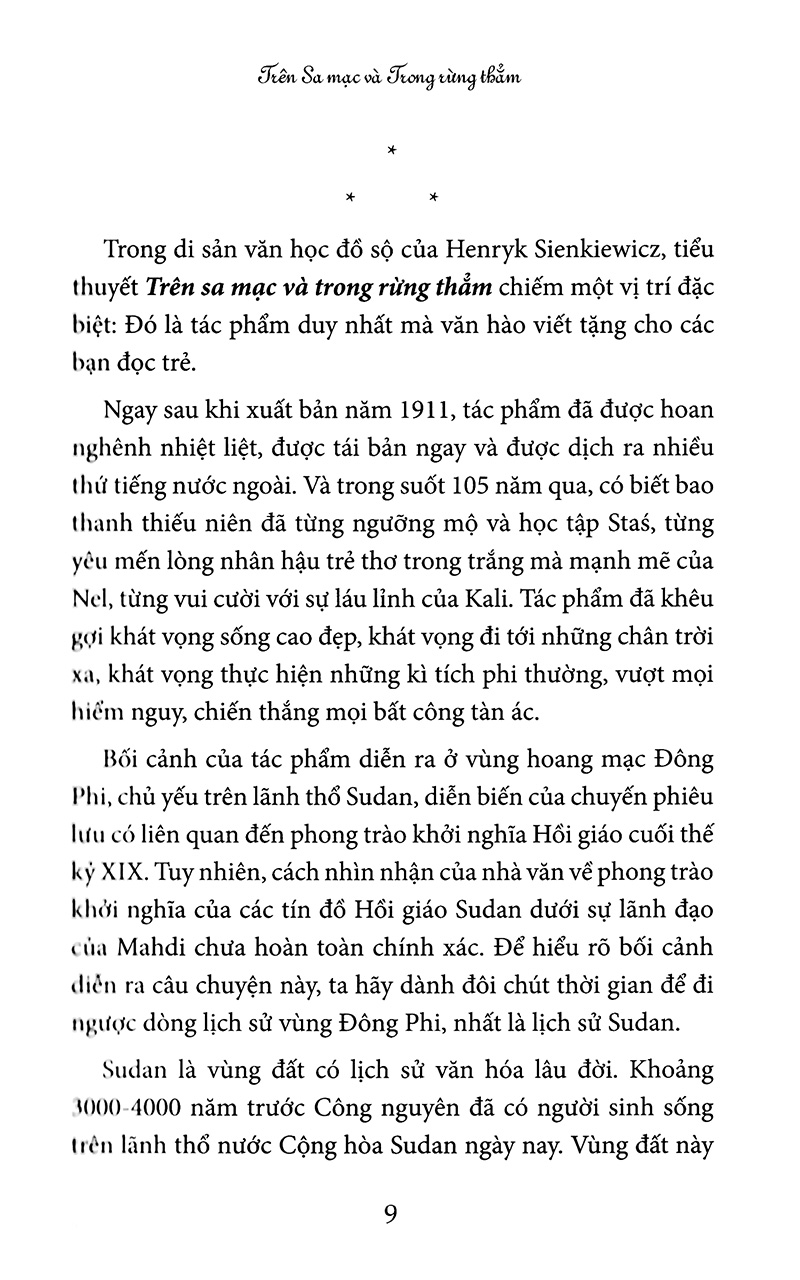 trên sa mạc và trong rừng thẳm