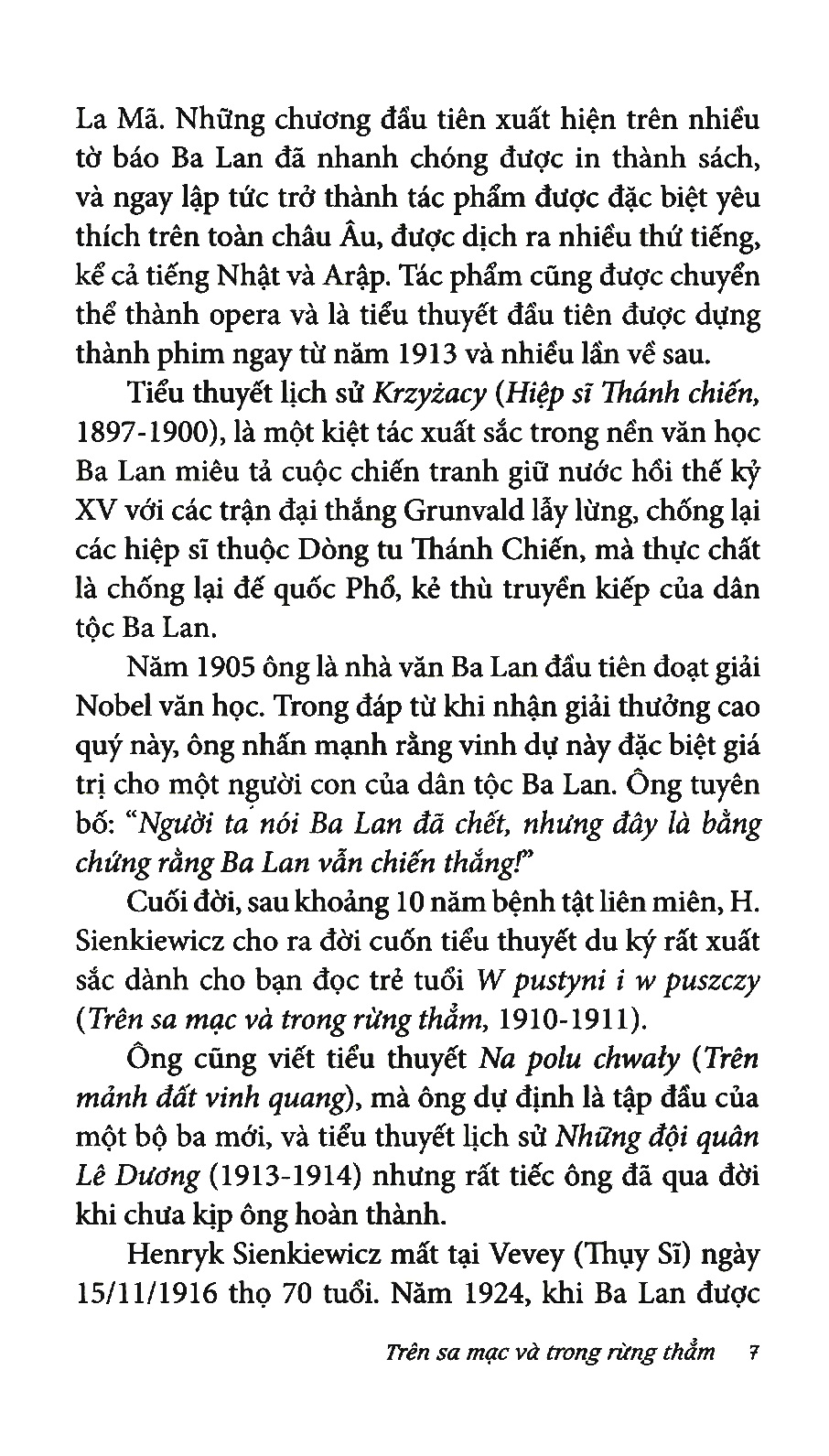 Trên Sa Mạc Và Trong Rừng Thẳm (Tái Bản)