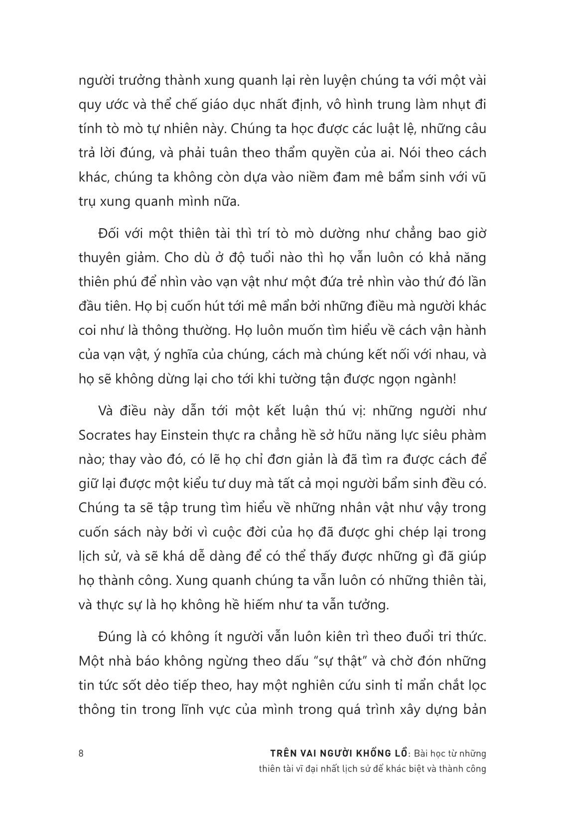 trên vai người khổng lồ - bài học từ những thiên tài vĩ đại nhất lịch sử để khác biệt và thành công