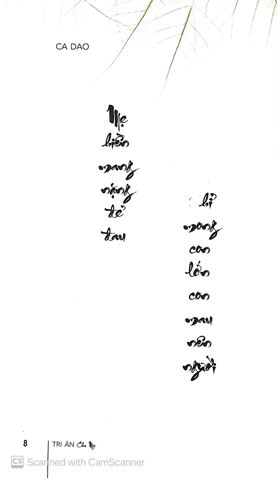 tri ân cha mẹ_ tuyển tập thư pháp