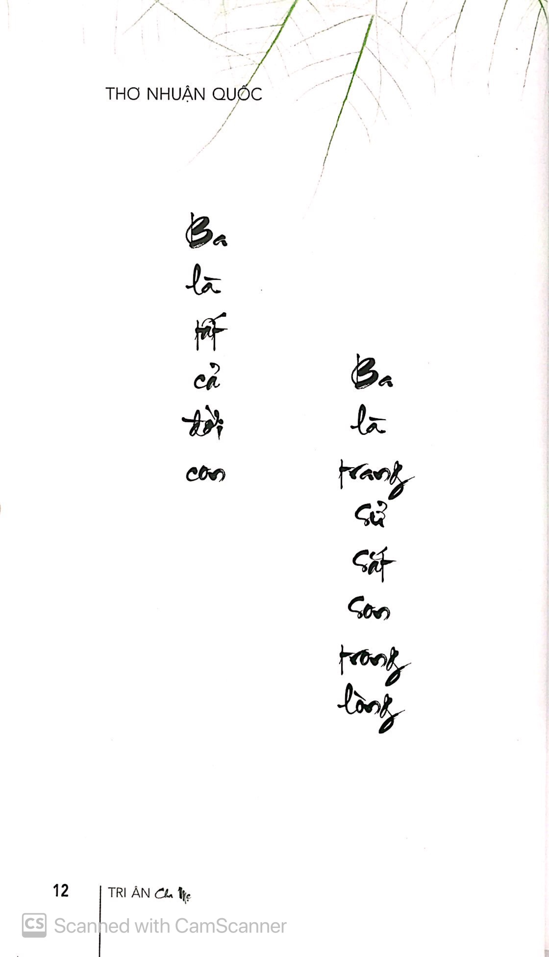 tri ân cha mẹ_ tuyển tập thư pháp