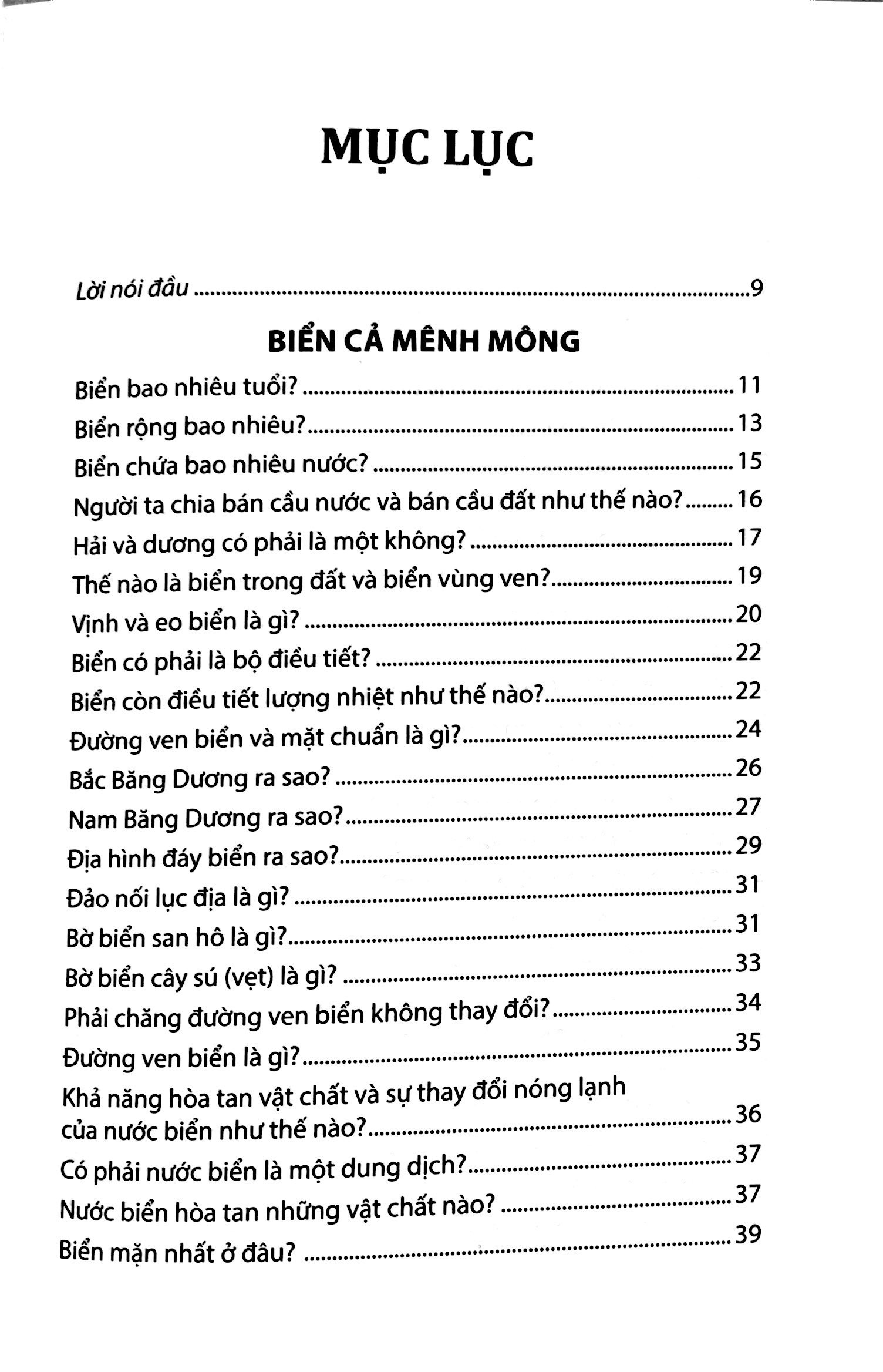 tri thức bách khoa - biển và môi trường tự nhiên