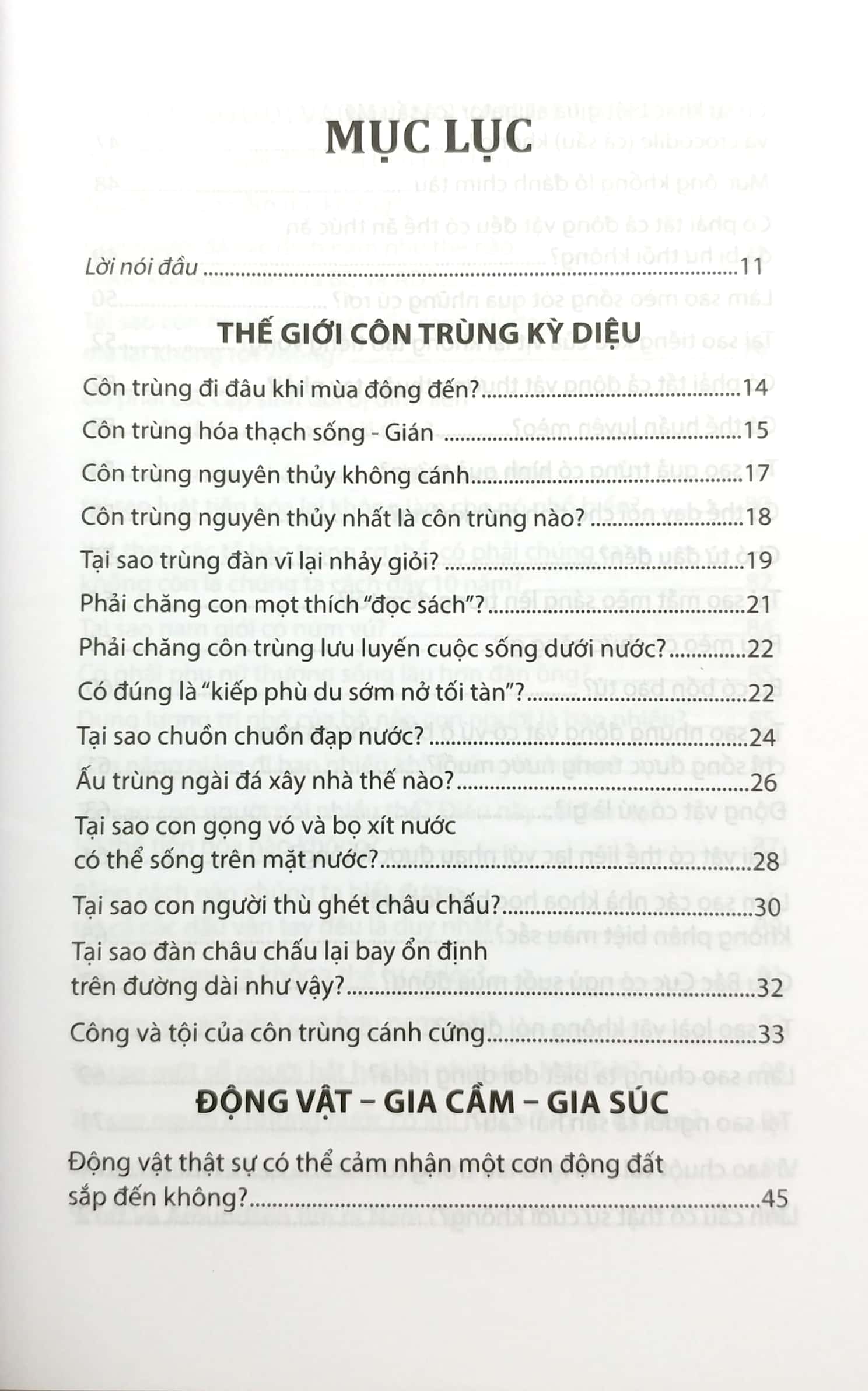 tri thức bách khoa - côn trùng, động vật, con người, thực vật